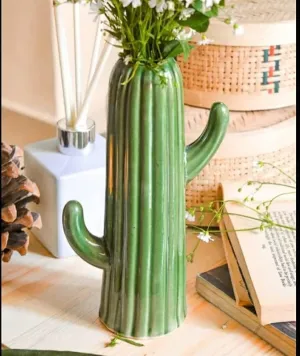 FARKRAFT Flower Vase/Pampas Grass Vase/Ceramic Vase/Cactus Shaped Vase/Home Decor Centrepiece/Decor Showpiece Size : 8 Inches