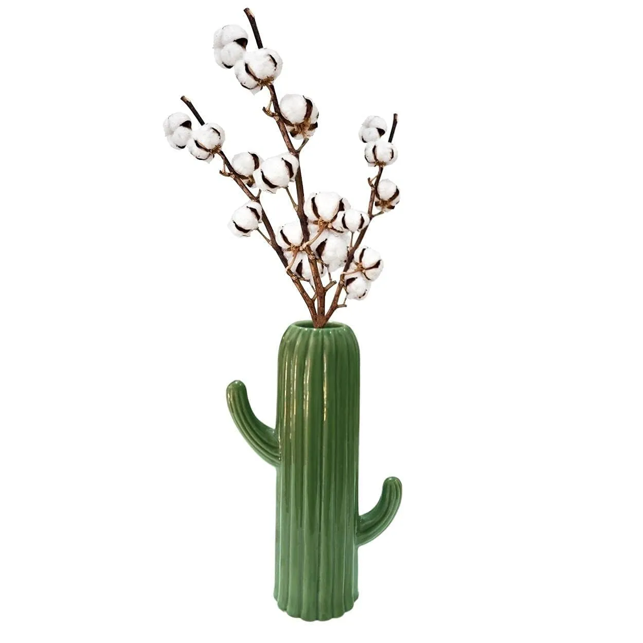 FARKRAFT Flower Vase/Pampas Grass Vase/Ceramic Vase/Cactus Shaped Vase/Home Decor Centrepiece/Decor Showpiece Size : 8 Inches