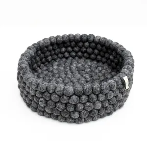 Felt Ball Basket - Dark Grey 30cm