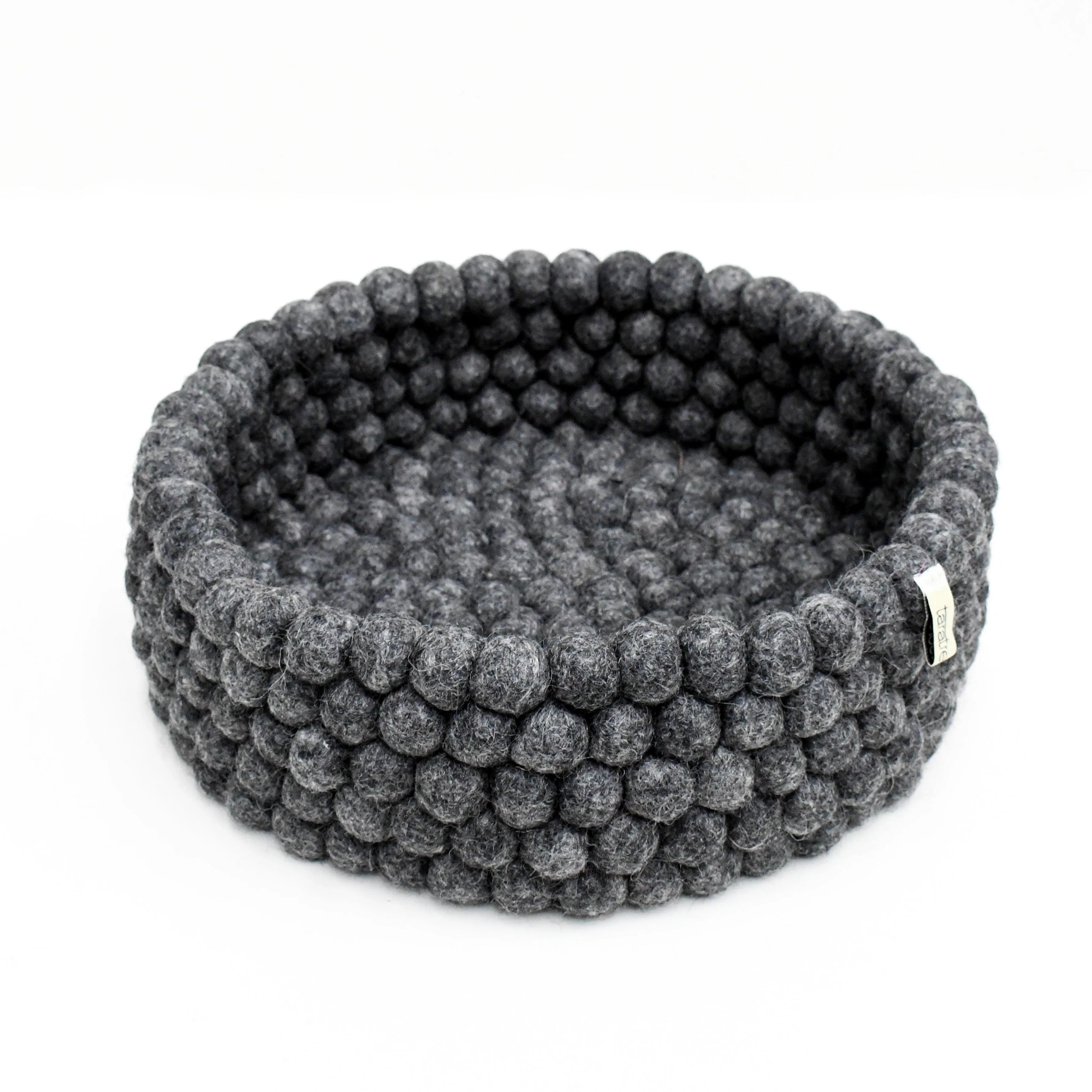 Felt Ball Basket - Dark Grey 30cm