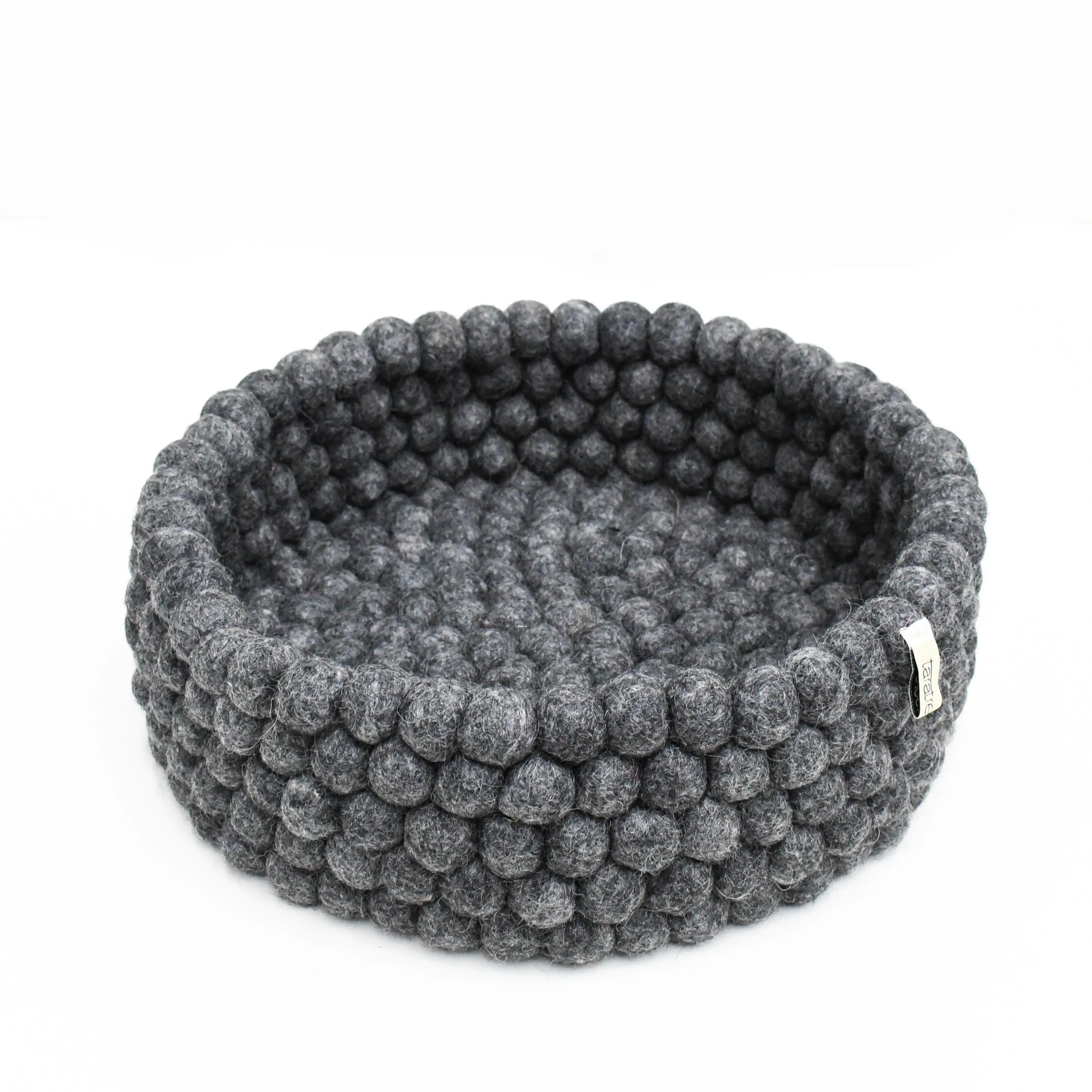 Felt Ball Basket - Dark Grey 30cm