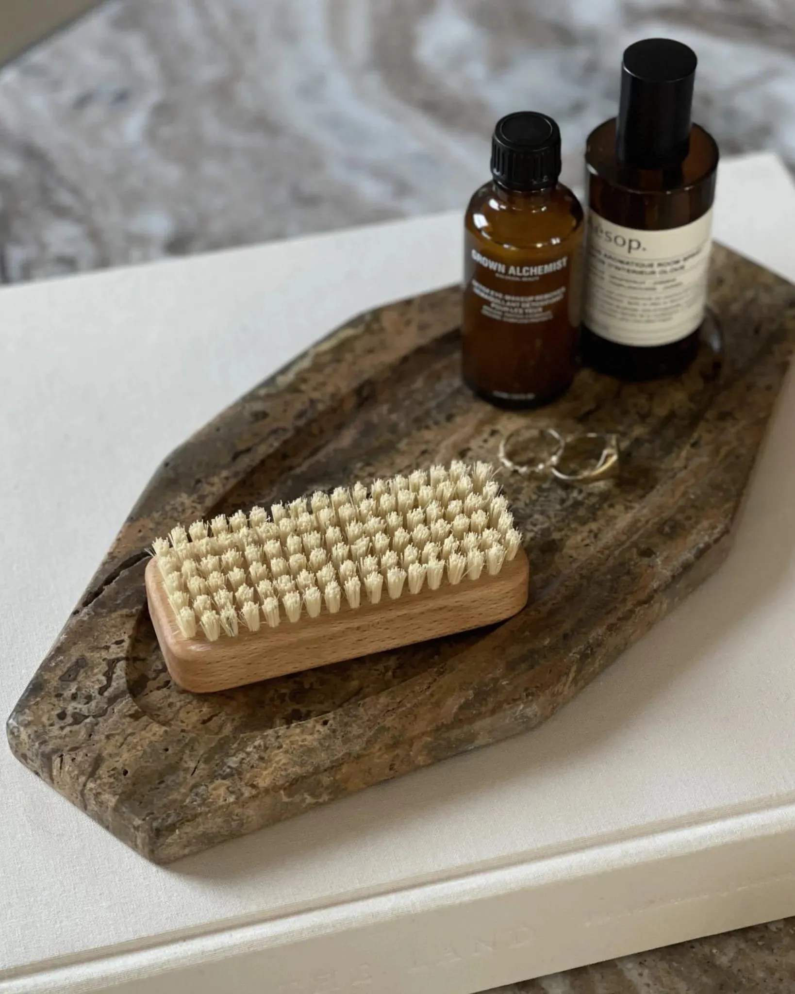 Fig Stone Tray in Nutmeg