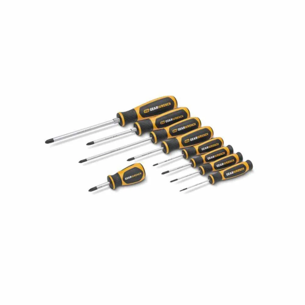 Gearwrench GWMSSCRPH 9 Piece Phillips® Dual Material Screwdriver Set in Foam Storage Tray