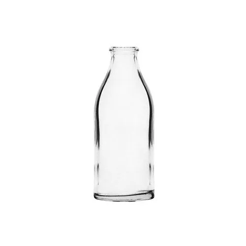 Glass Milk Bottle 200mL Clear (5.7x14.5cmH) Clear