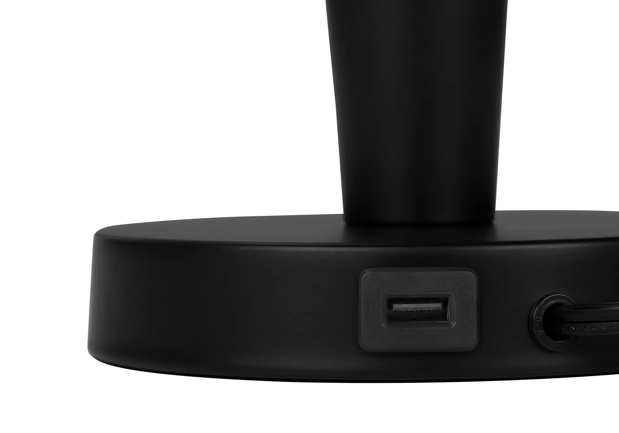 GlowMax Duo: Modern Black Metal Table Lamps with USB Port - Set of 2, 24"H