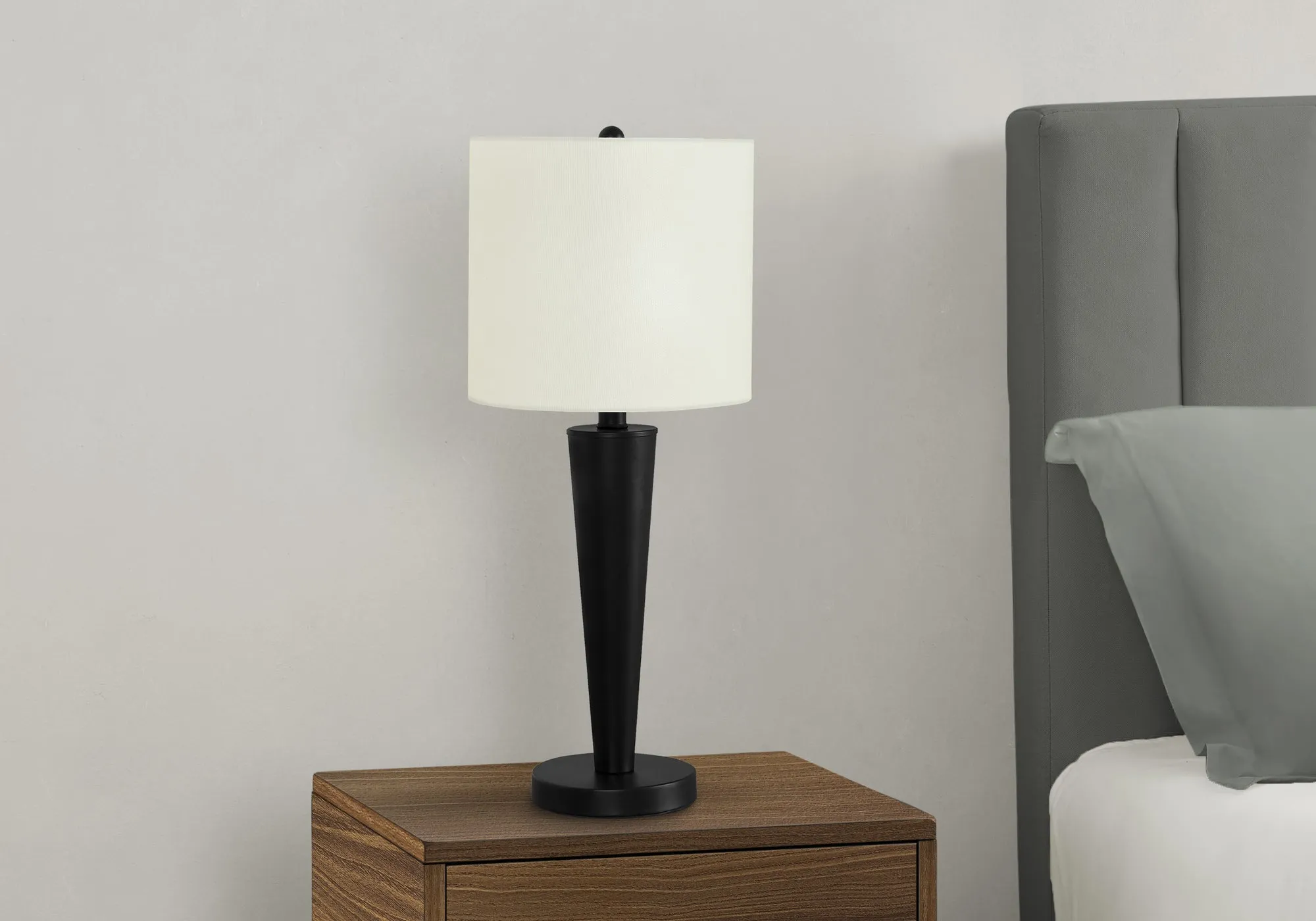 GlowMax Duo: Modern Black Metal Table Lamps with USB Port - Set of 2, 24"H