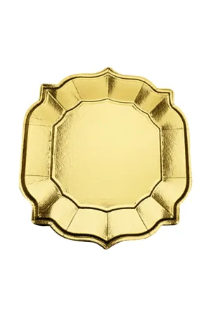 Gold Metallic Disposable Chargers
