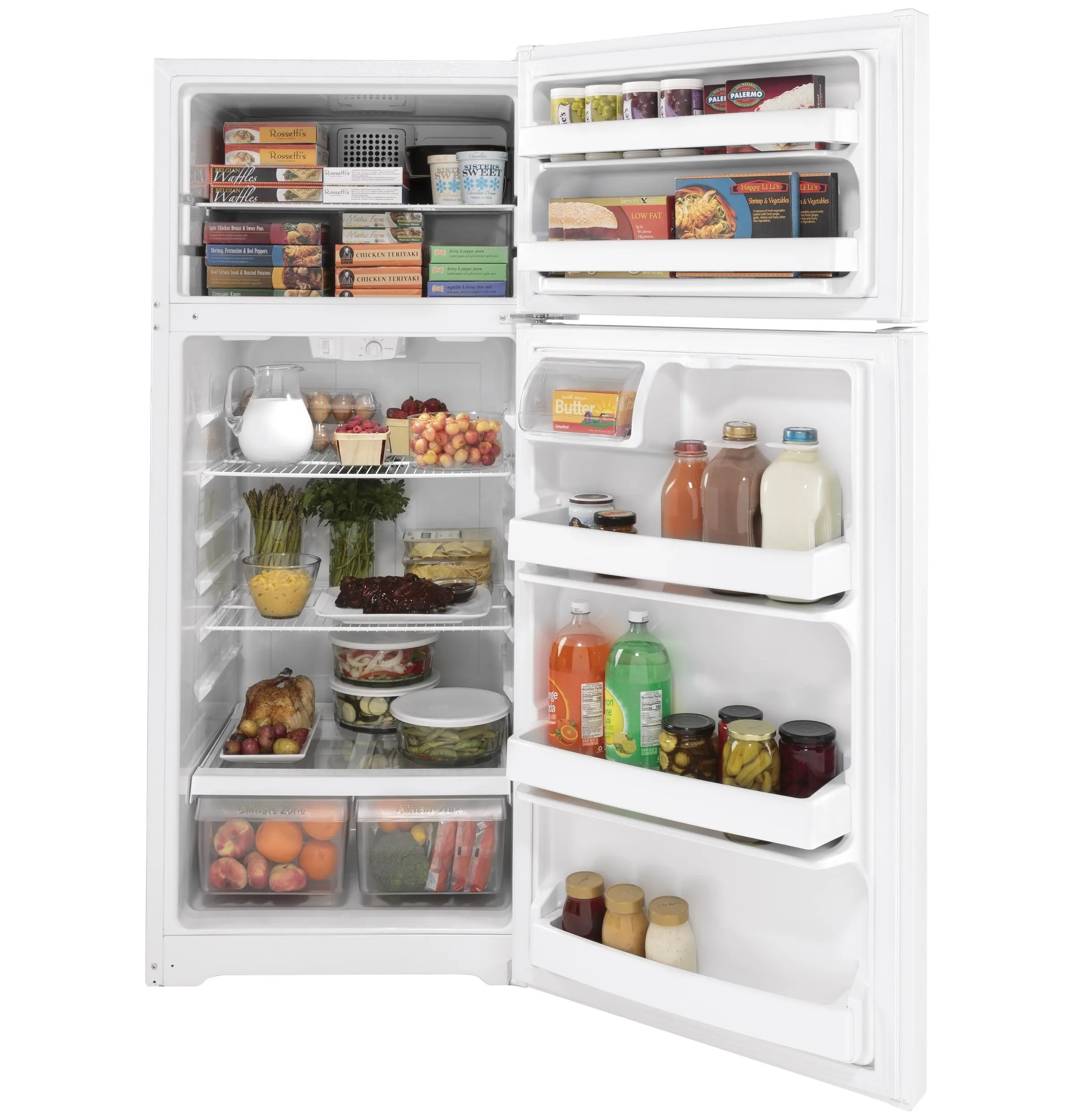 GTE18DTNRWW GE® ENERGY STAR® 17.5 Cu. Ft. Top-Freezer Refrigerator