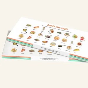 Guess the Food Card Game