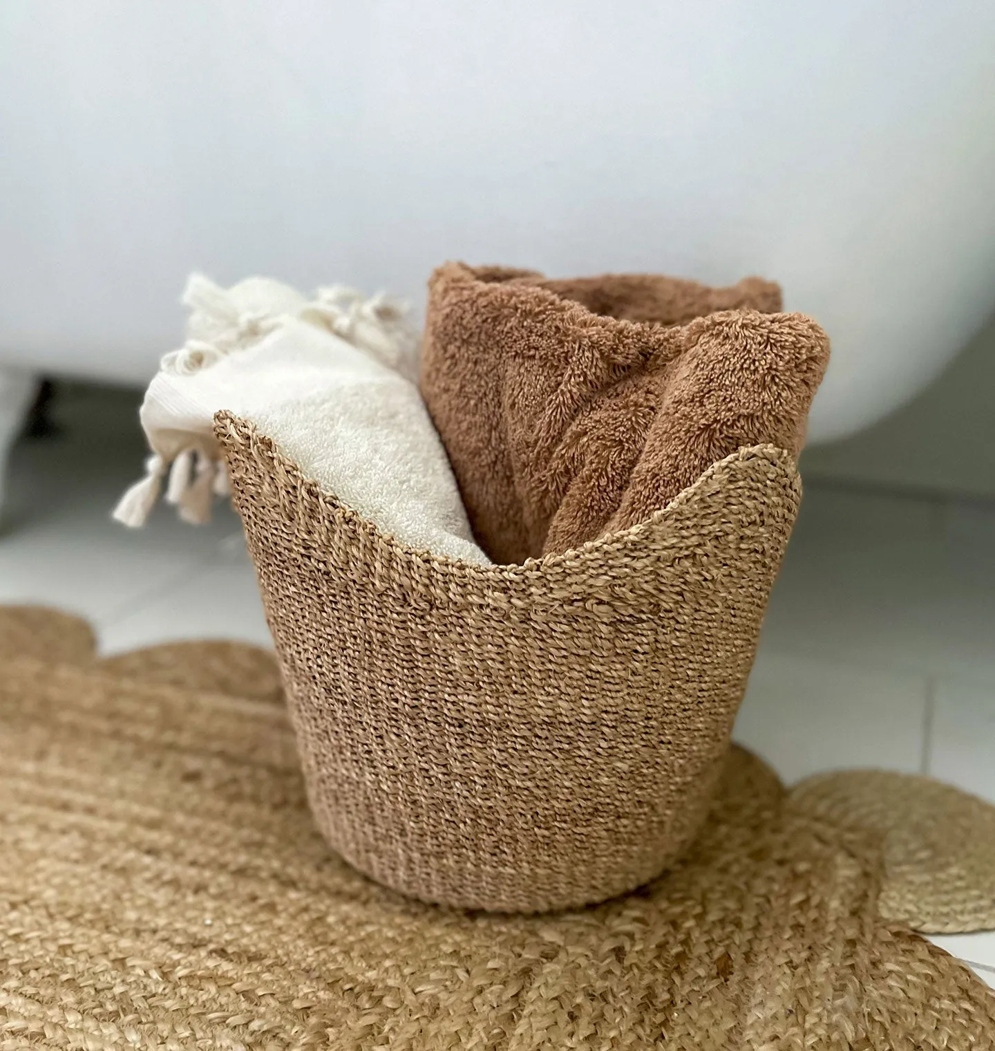 Handwoven Scallop Basket