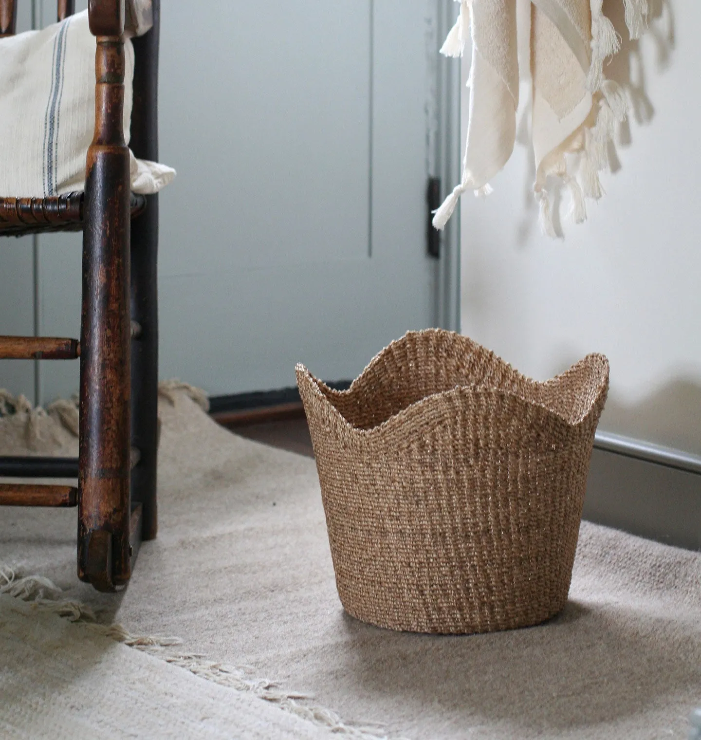 Handwoven Scallop Basket