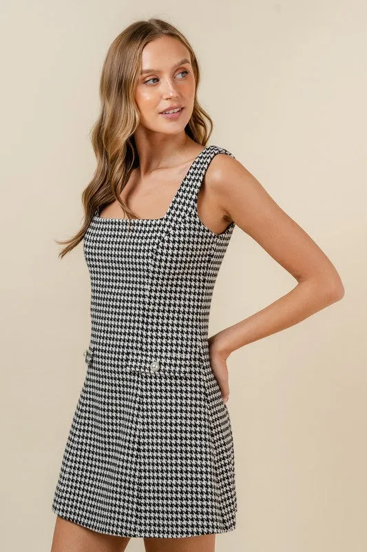Houndstooth Mini Dress