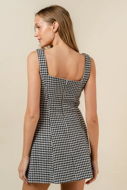 Houndstooth Mini Dress