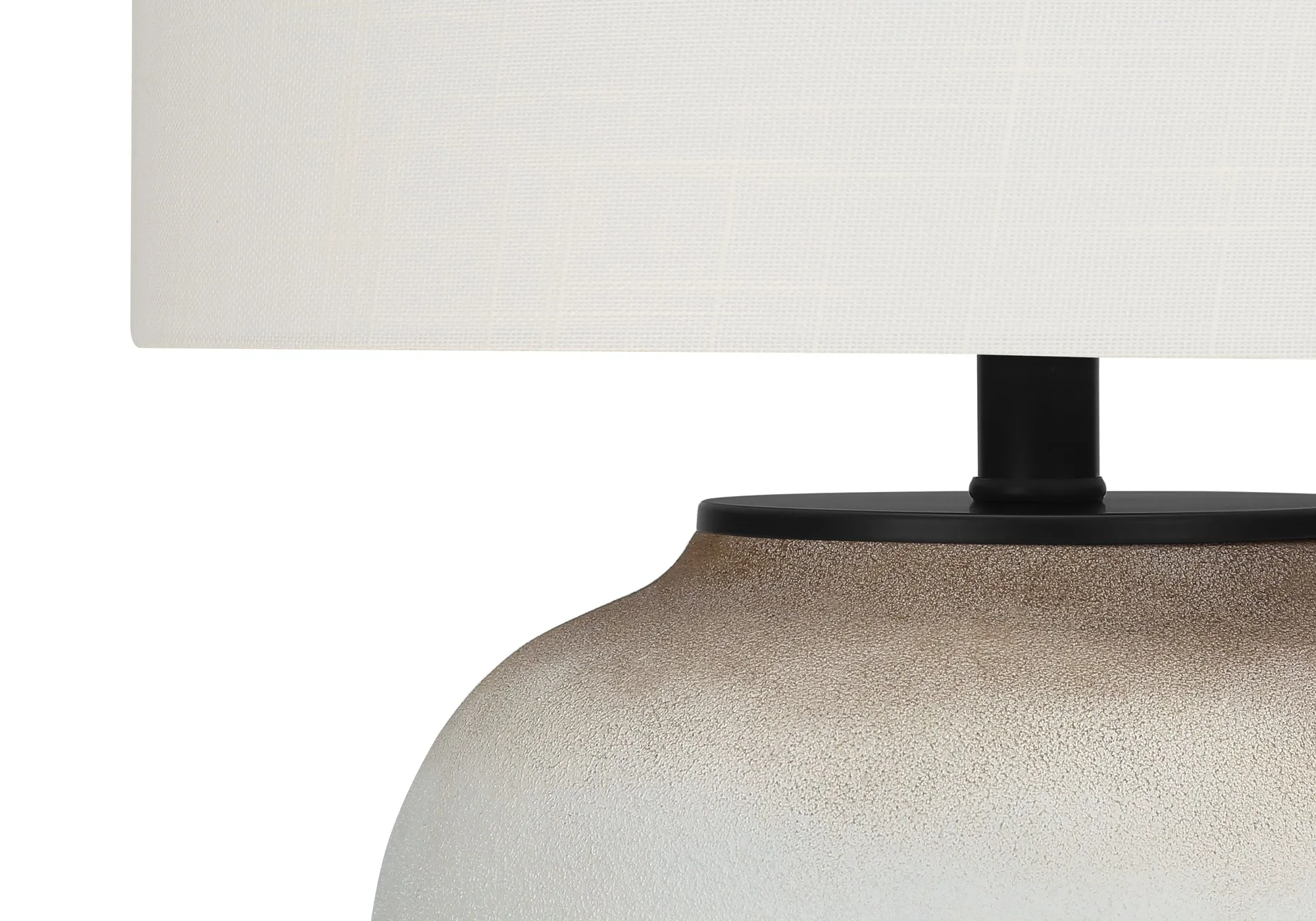 Ivory Glow: Modern Cream Ceramic Table Lamp with 21"H Lighting
