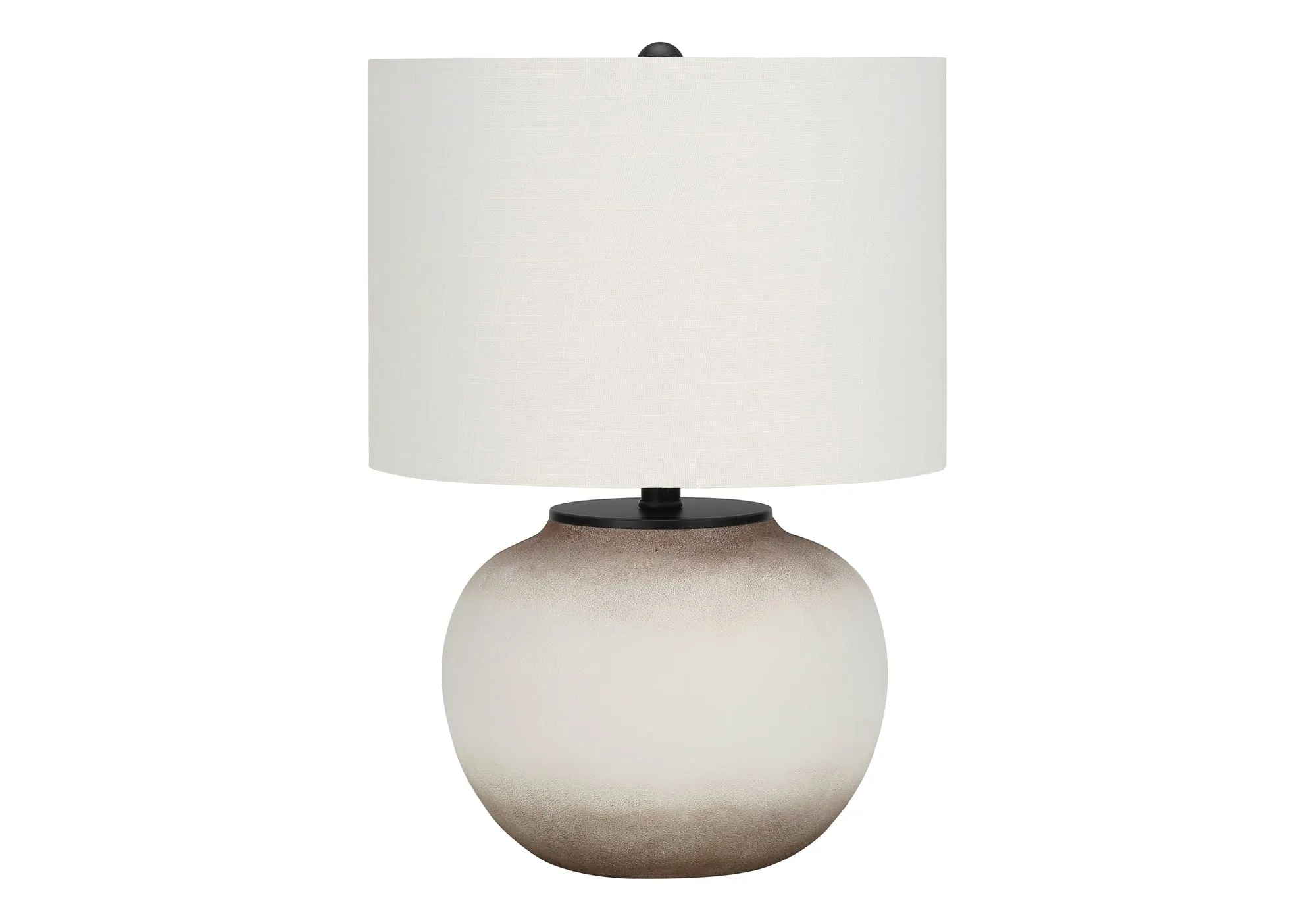 Ivory Glow: Modern Cream Ceramic Table Lamp with 21"H Lighting