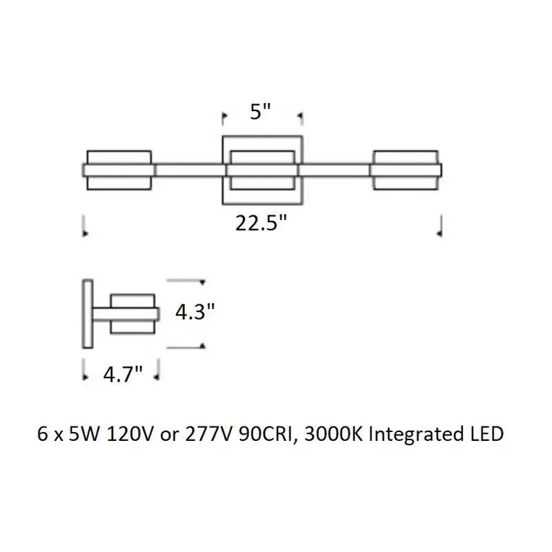 Kamden Triple Bath Light