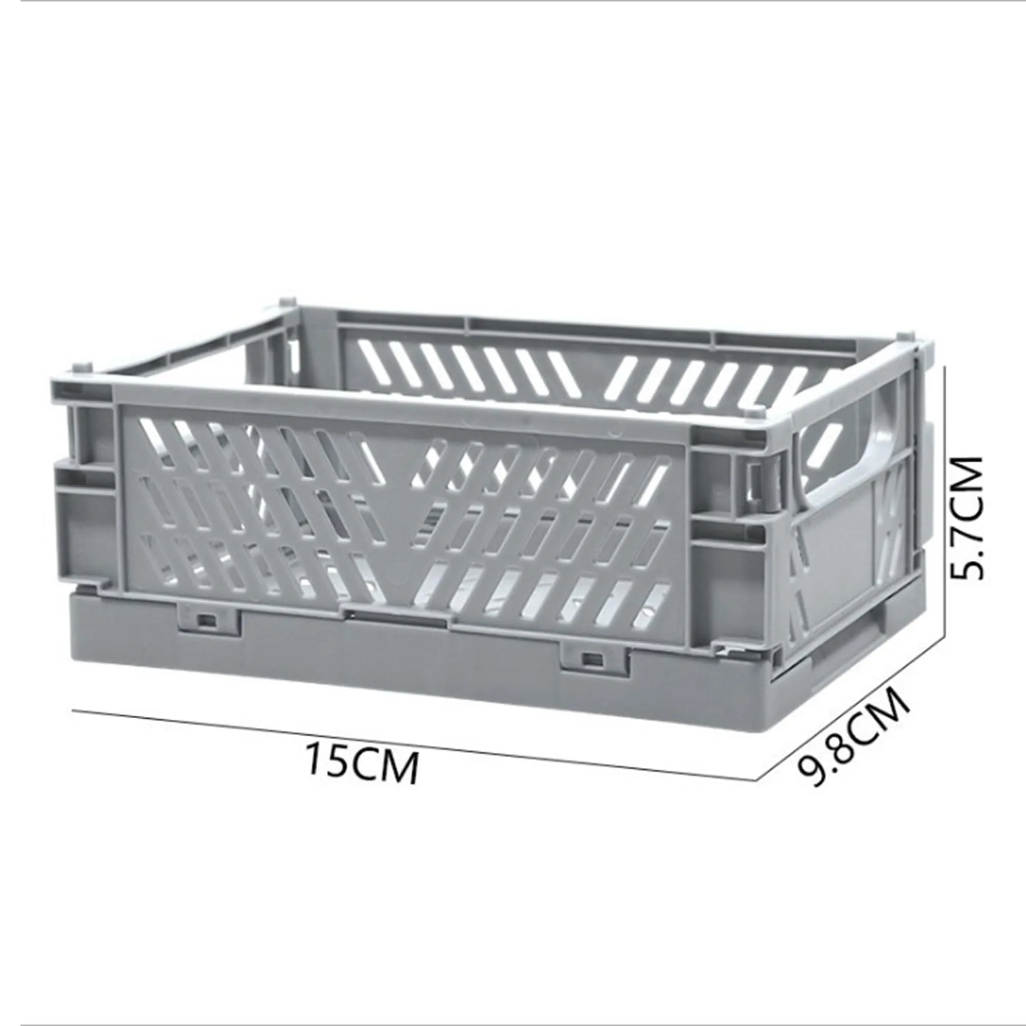 Kuber Industries (Set of 5) Small & Rugged Plastic Basket for Storage - For Kitchen, Makeup, Toiletries & Bathroom Items - Light Blue