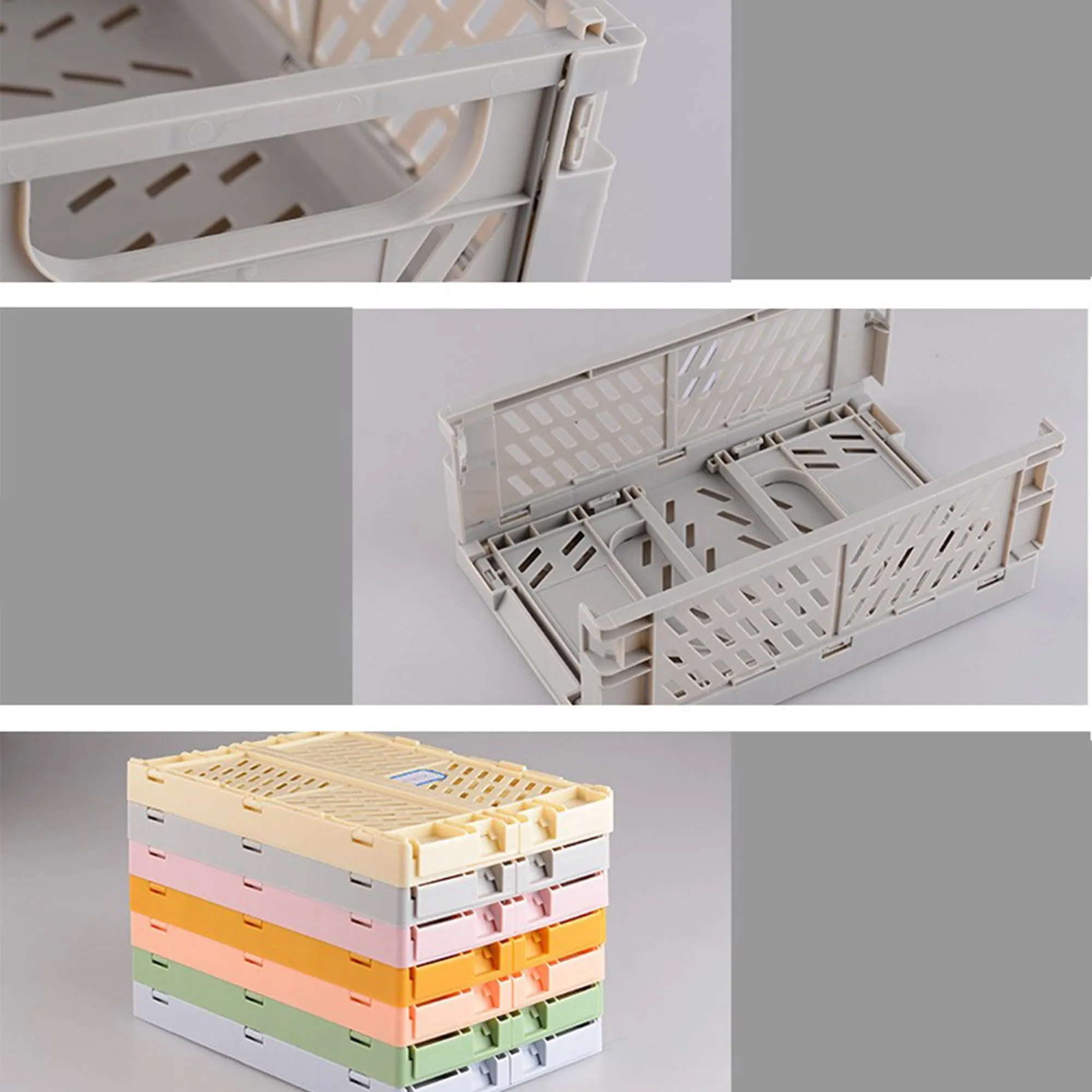 Kuber Industries (Set of 5) Small & Rugged Plastic Basket for Storage - For Kitchen, Makeup, Toiletries & Bathroom Items - Light Blue
