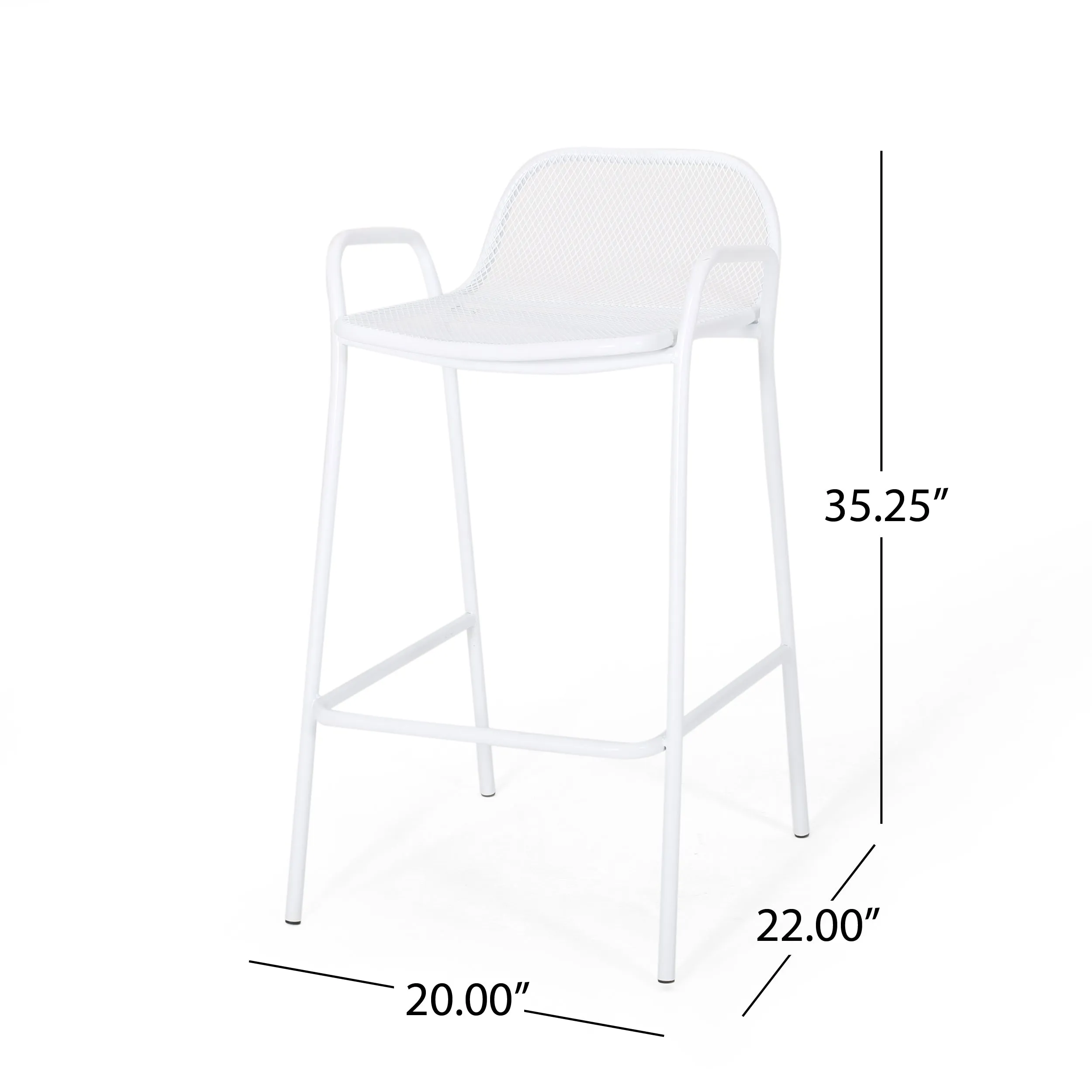 Linda Modern Iron Barstool (Set of 4)