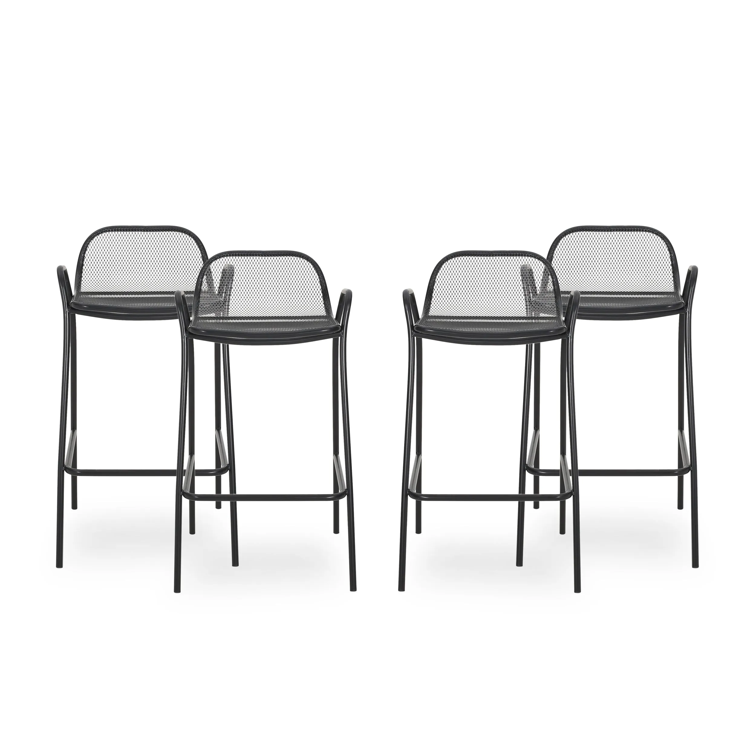 Linda Modern Iron Barstool (Set of 4)