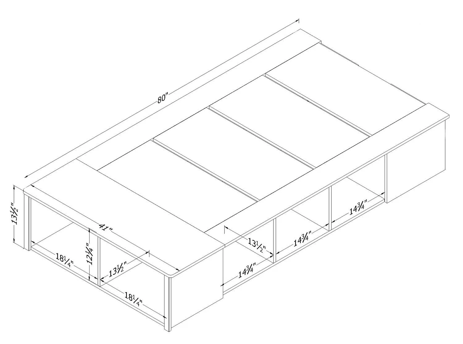 Lochland Twin Platform Bed