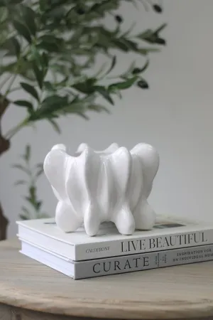 Lynwood White Stoneware Planter
