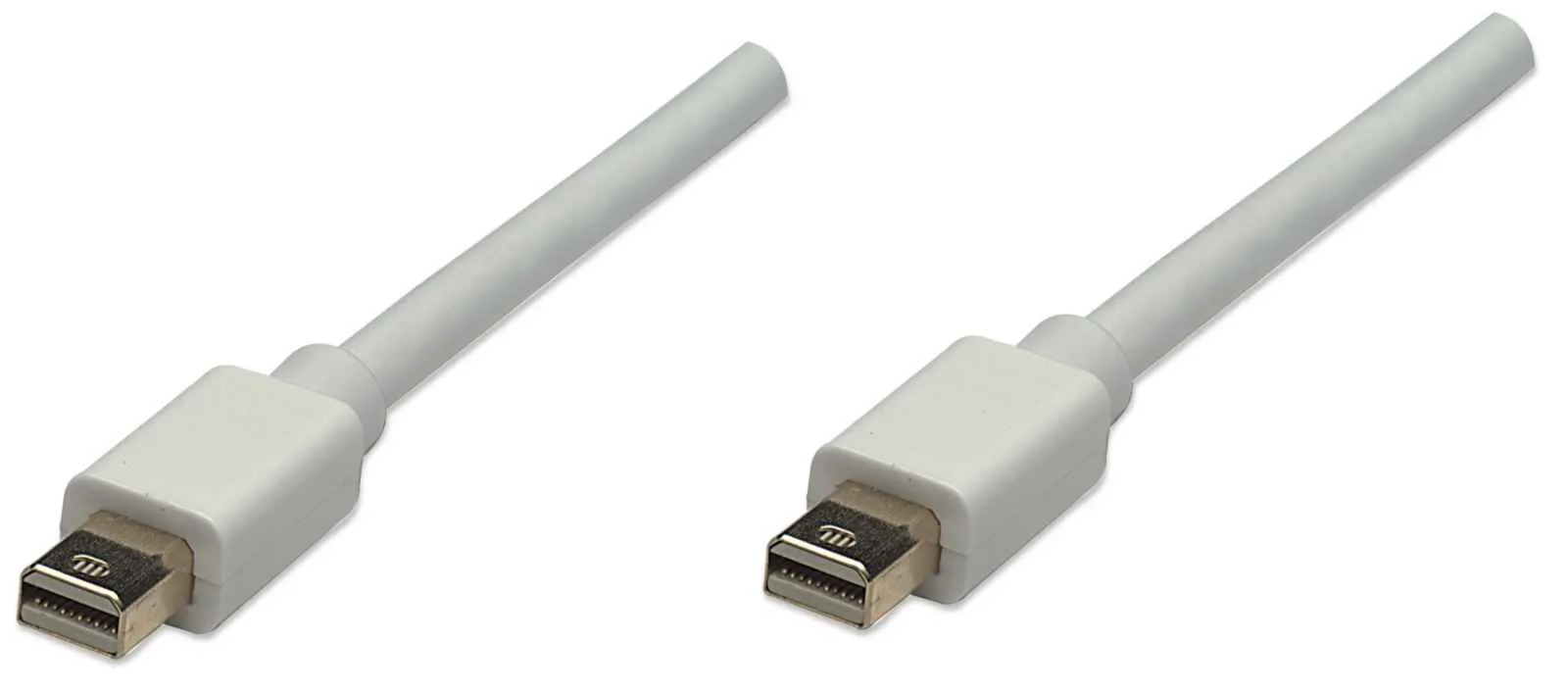 Manhattan Mini Display-Port Male To Male Cable 2.0M White 324632