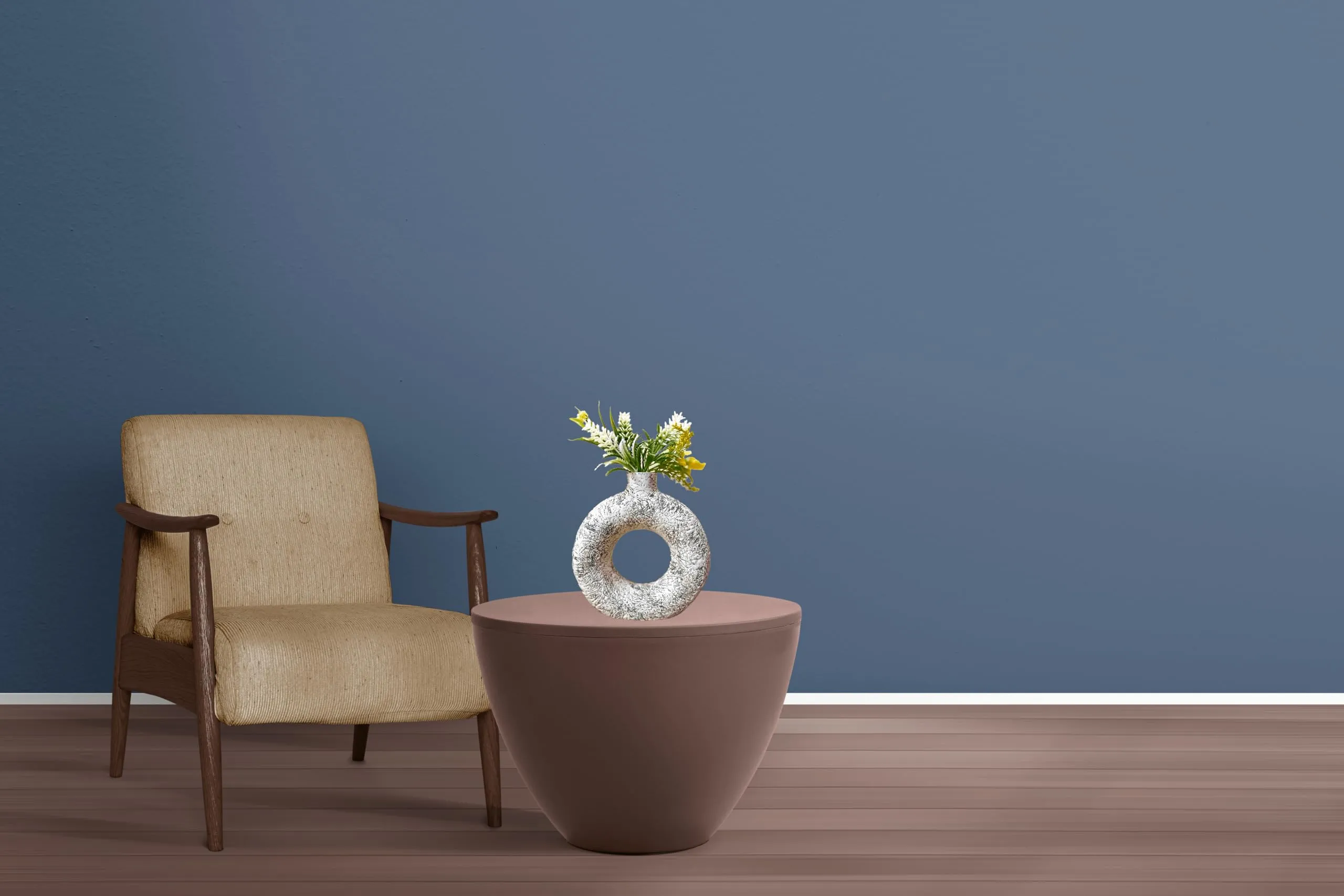 Manifested Decor - Ceramic White Donut Vase for Home Decor, Elegant Style, Perfect for Living Room, Bedroom, Office & Wedding Decoration