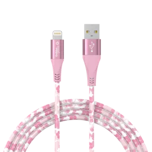 MFi Certified Lightning 4FT Printed Lightning Sync & Charge Cable (Cherry Blossom) Compatible with: iPhone 13/iPhone 13 Pro/iPhone 13 Pro Max/iPhone 13 Mini/IPhone 12 Pro/iPhone 12 Pro Max/iPhone 12 mini/iPhone 12/iPhone 11