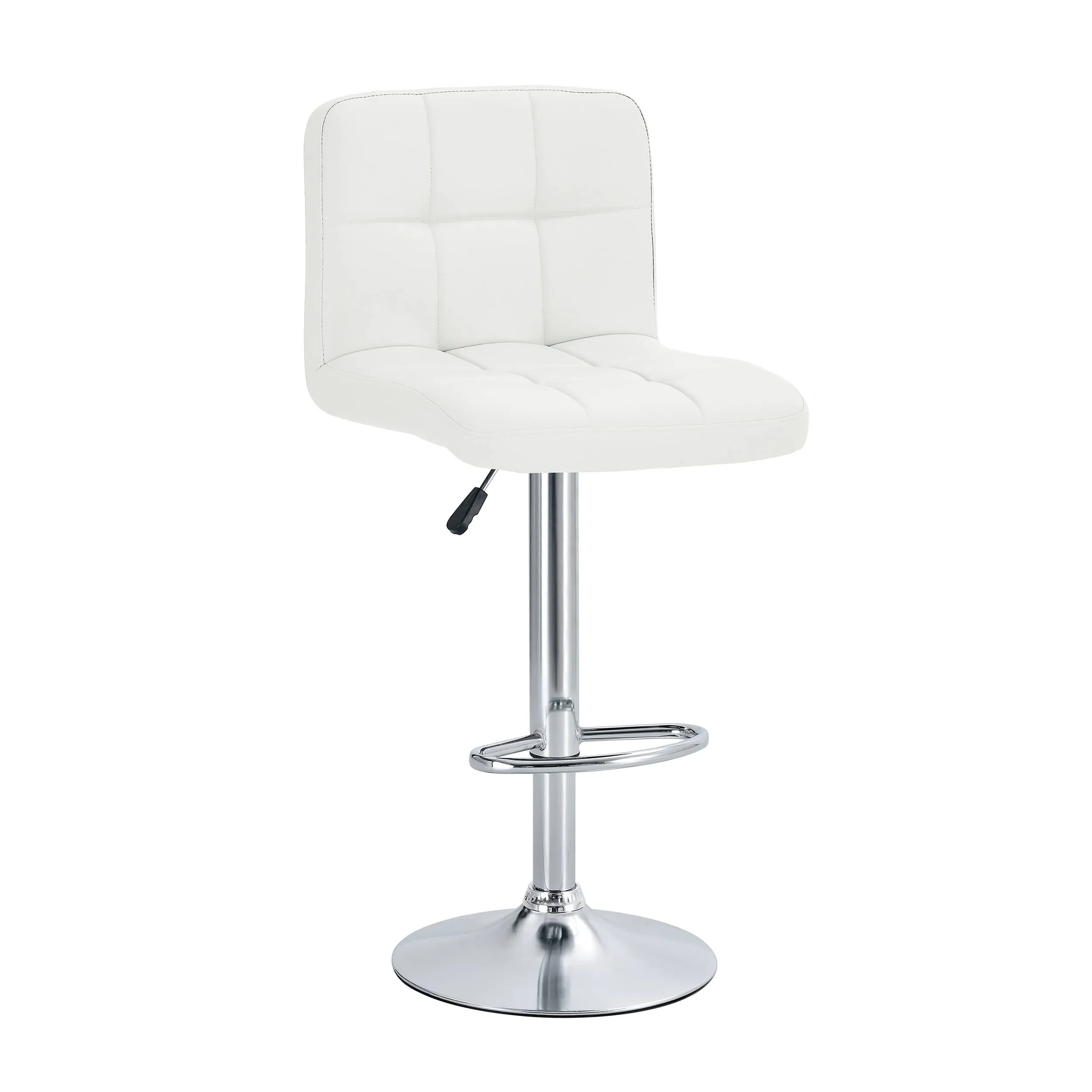 Mirage Chrome Couture Counter - Set of Two Stools // White