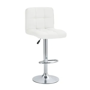 Mirage Chrome Couture Counter - Set of Two Stools // White