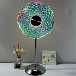 Modern Dazzling Flower Butterfly Metal Acrylic USB LED Table Lamp