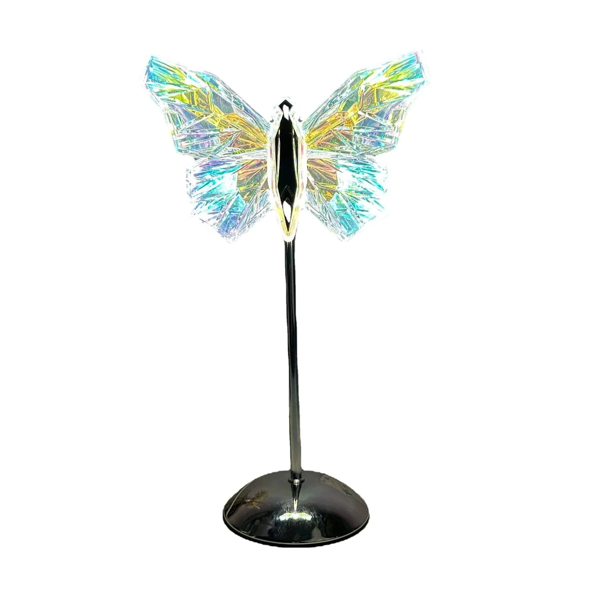 Modern Dazzling Flower Butterfly Metal Acrylic USB LED Table Lamp