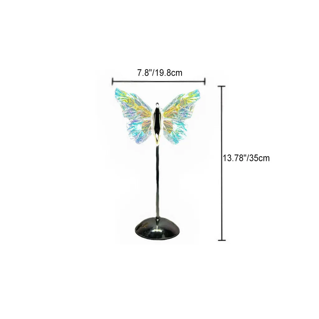 Modern Dazzling Flower Butterfly Metal Acrylic USB LED Table Lamp