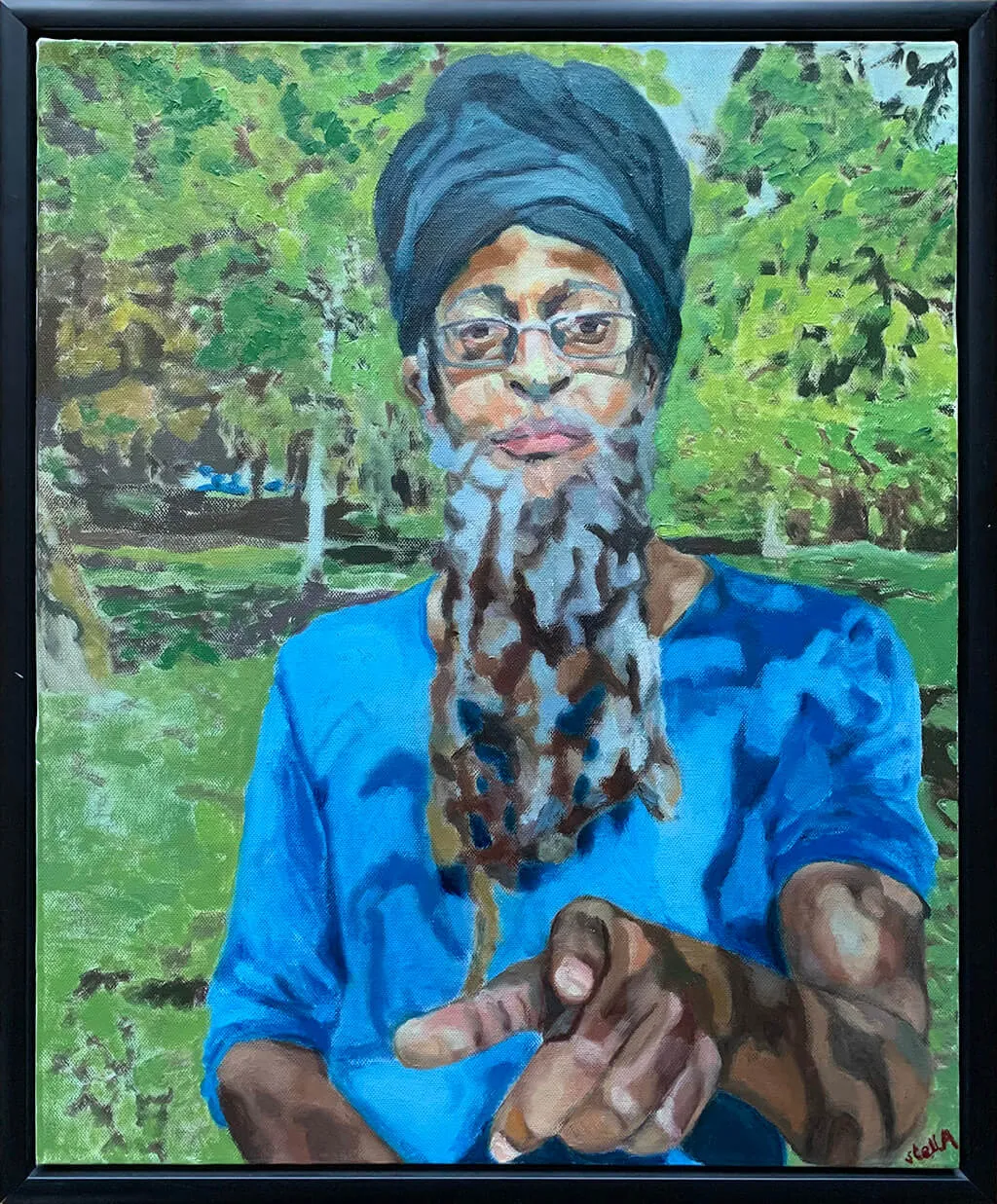 Mr Chill portrait in oils by Stella Tooth