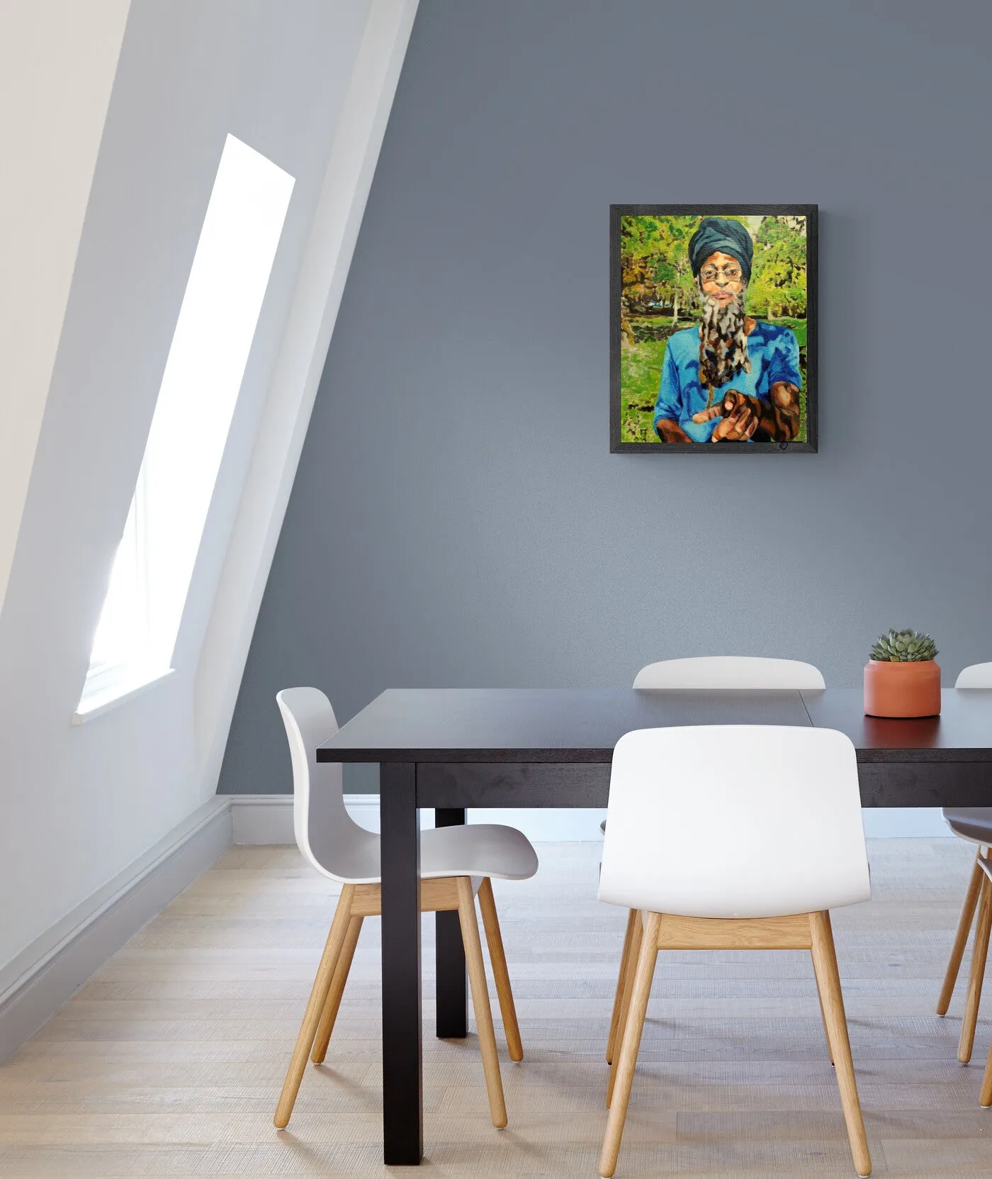 Mr Chill portrait in oils by Stella Tooth
