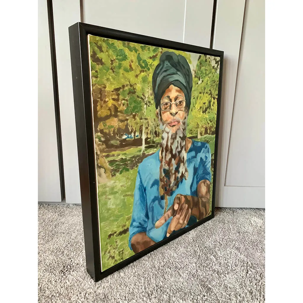 Mr Chill portrait in oils by Stella Tooth