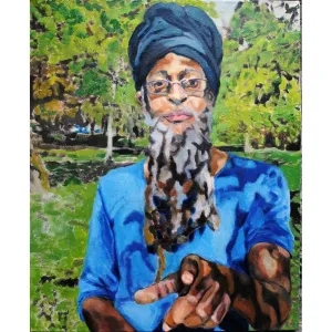 Mr Chill portrait in oils by Stella Tooth