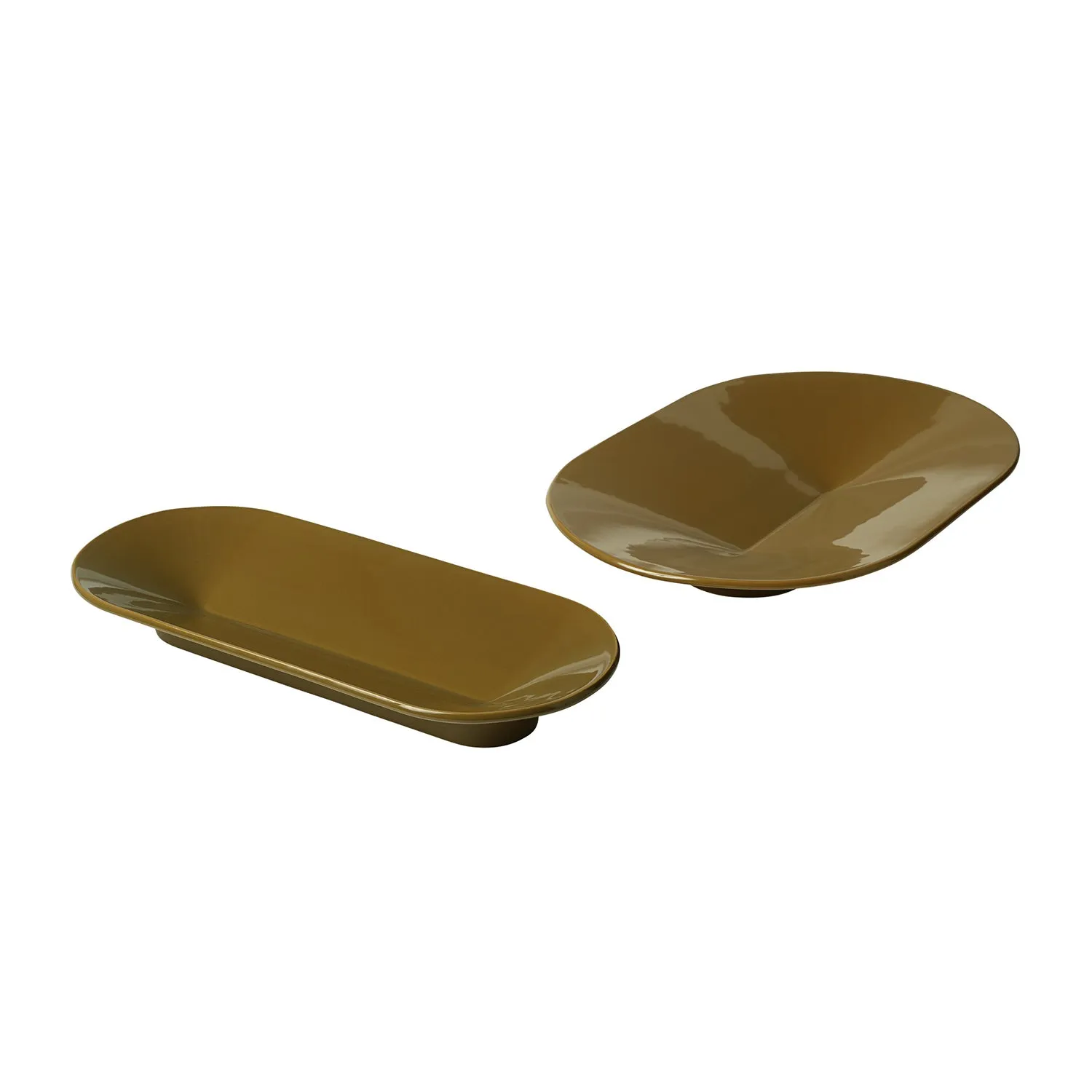 muuto | mere bowl 52x36cm | brown green