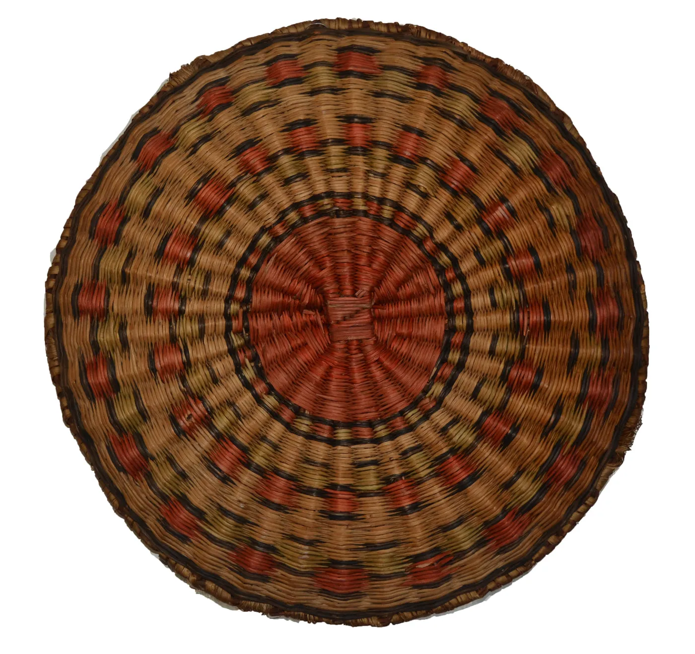 Native American Basket : Hopi Wicker Plaque : Basket 26