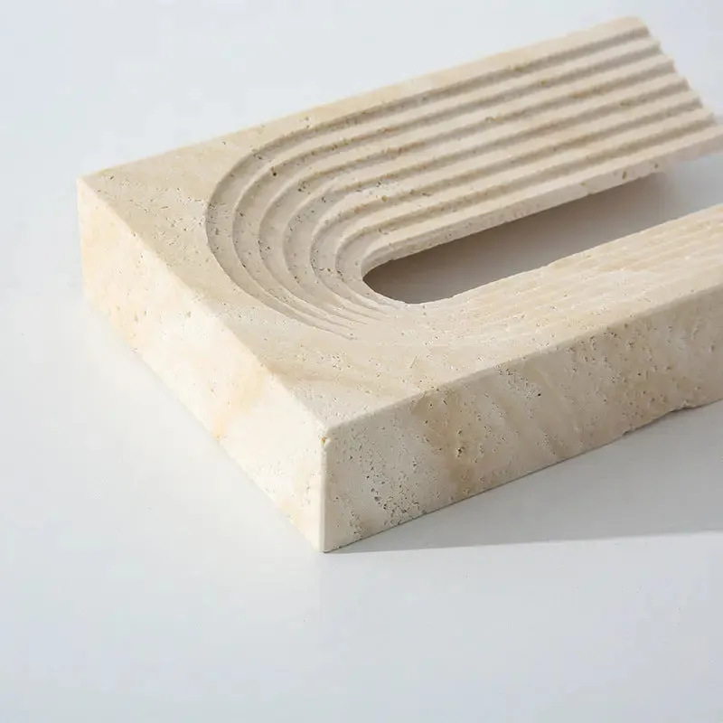 Natural Travertine Arched Porch Ornament