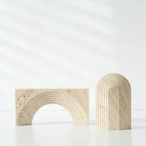 Natural Travertine Arched Porch Ornament