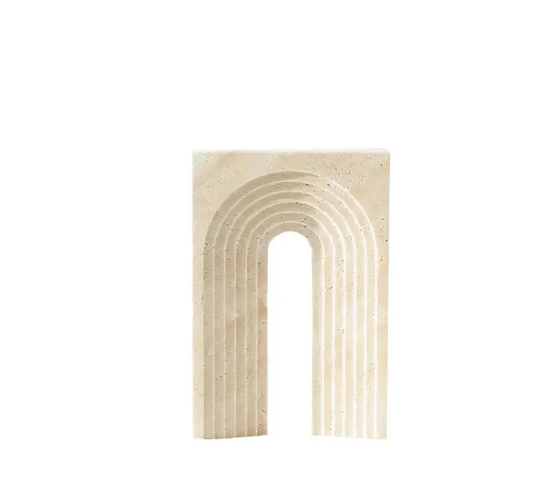 Natural Travertine Arched Porch Ornament