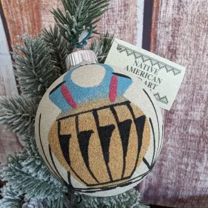 Navajo Sand Painted Wedding Vase Ornament MZSWT-0117