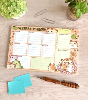 Nyanpan Weekly Planner Notepad
