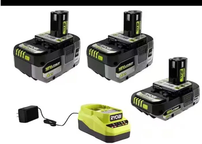 Open Box -  ONE  18V Lithium-Ion HIGH PERFORMANCE Starter Kit with 2.0 Ah Battery, (2) 4.0 Ah Batteries, and Charger