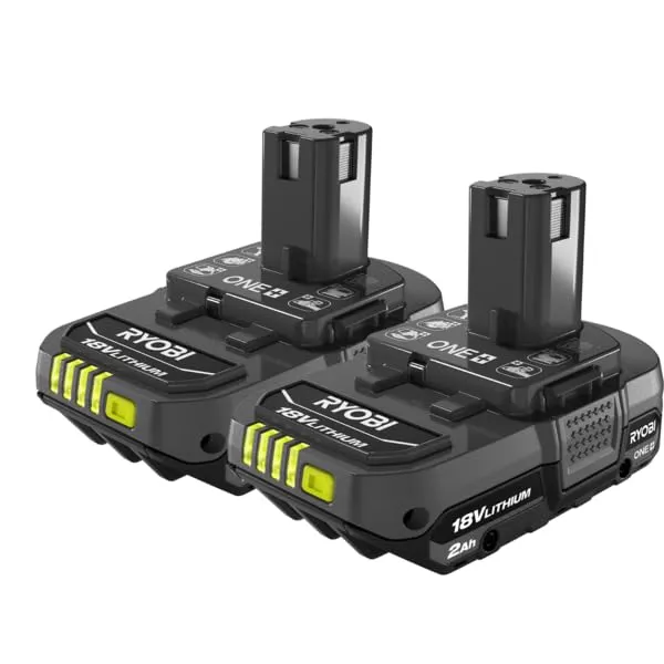 Open Box -  RYOBI ONE  18V Lithium-Ion 2.0 Ah Compact Battery (2-Pack)