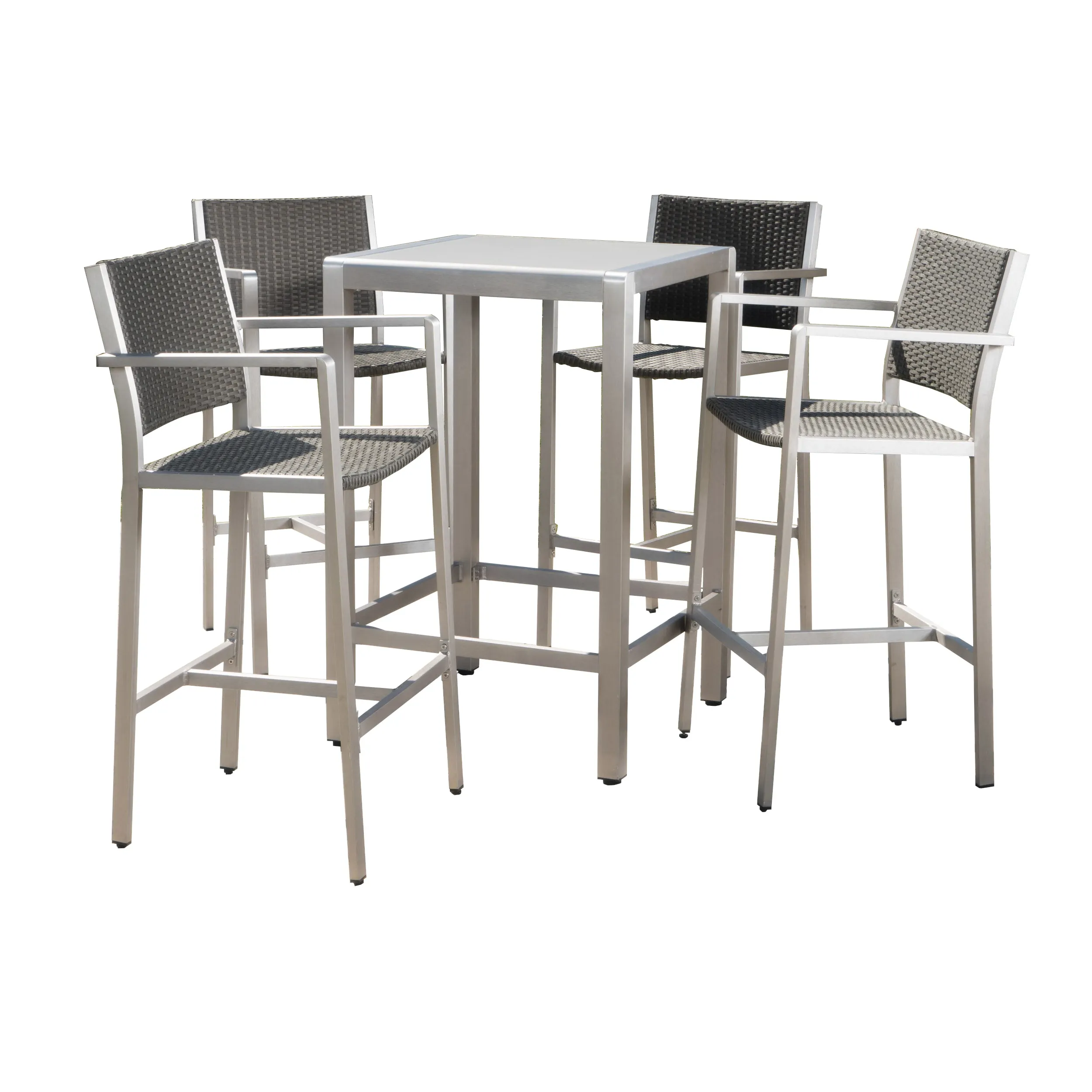Outdoor Aluminum 5 Piece Bar Set