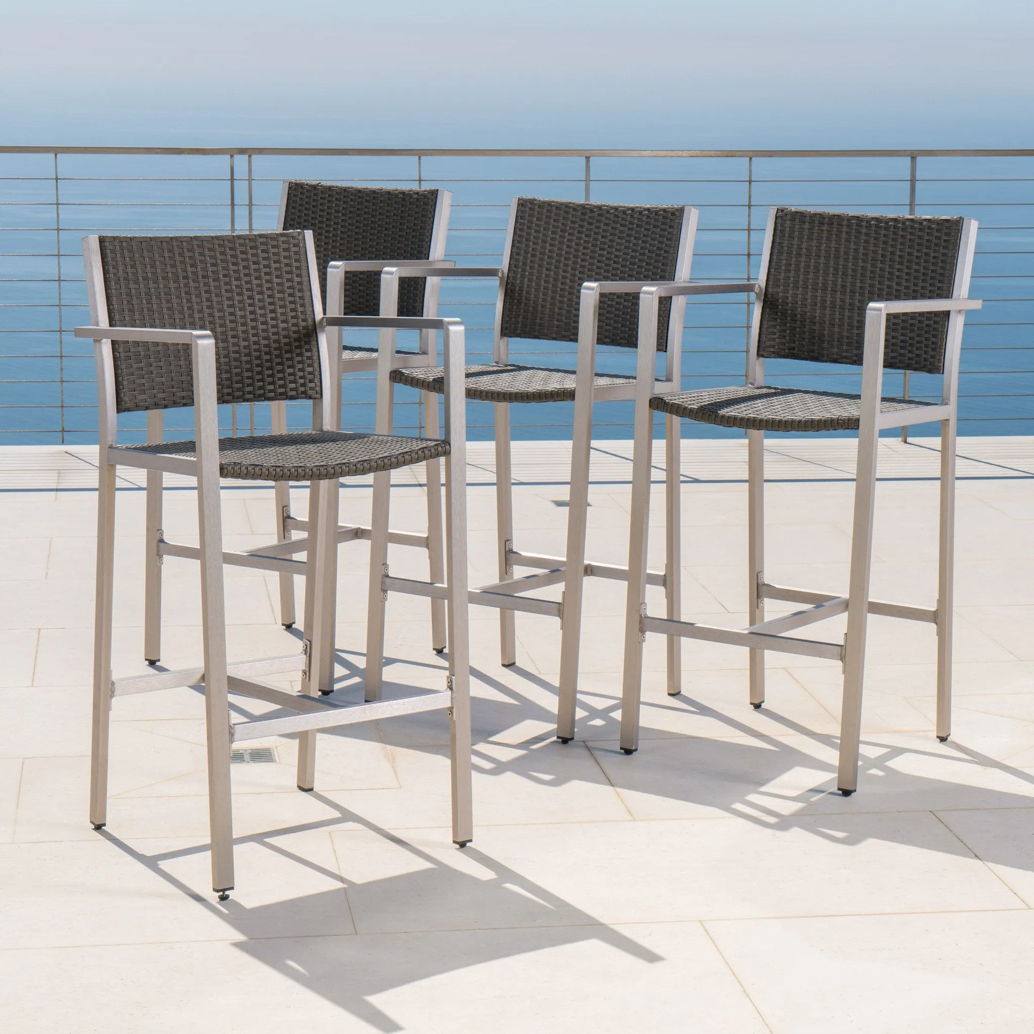 Outdoor Aluminum 5 Piece Bar Set