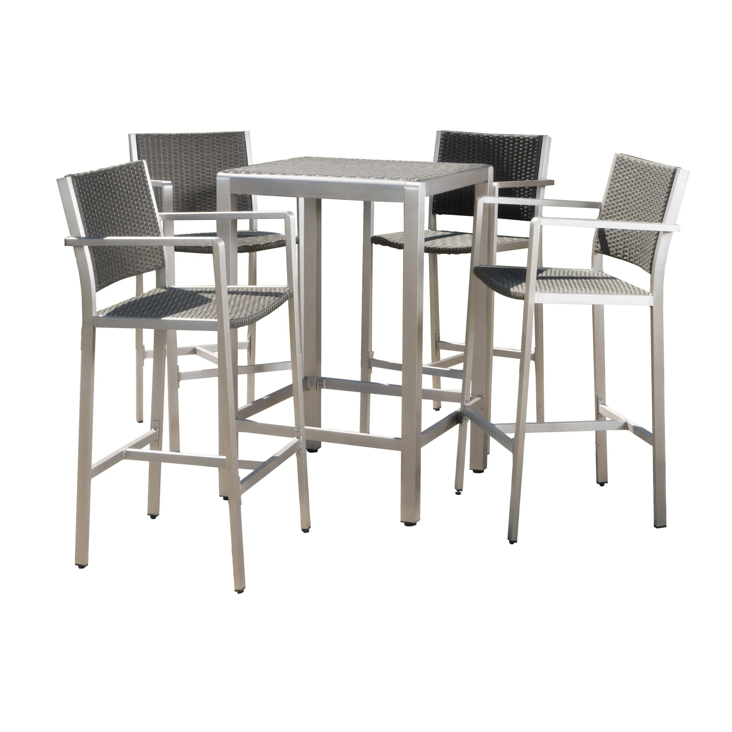 Outdoor Aluminum 5 Piece Bar Set